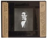 Abraham Lincoln Magic Lantern Slide -- The ''so essentially Lincolnian'' Portrait